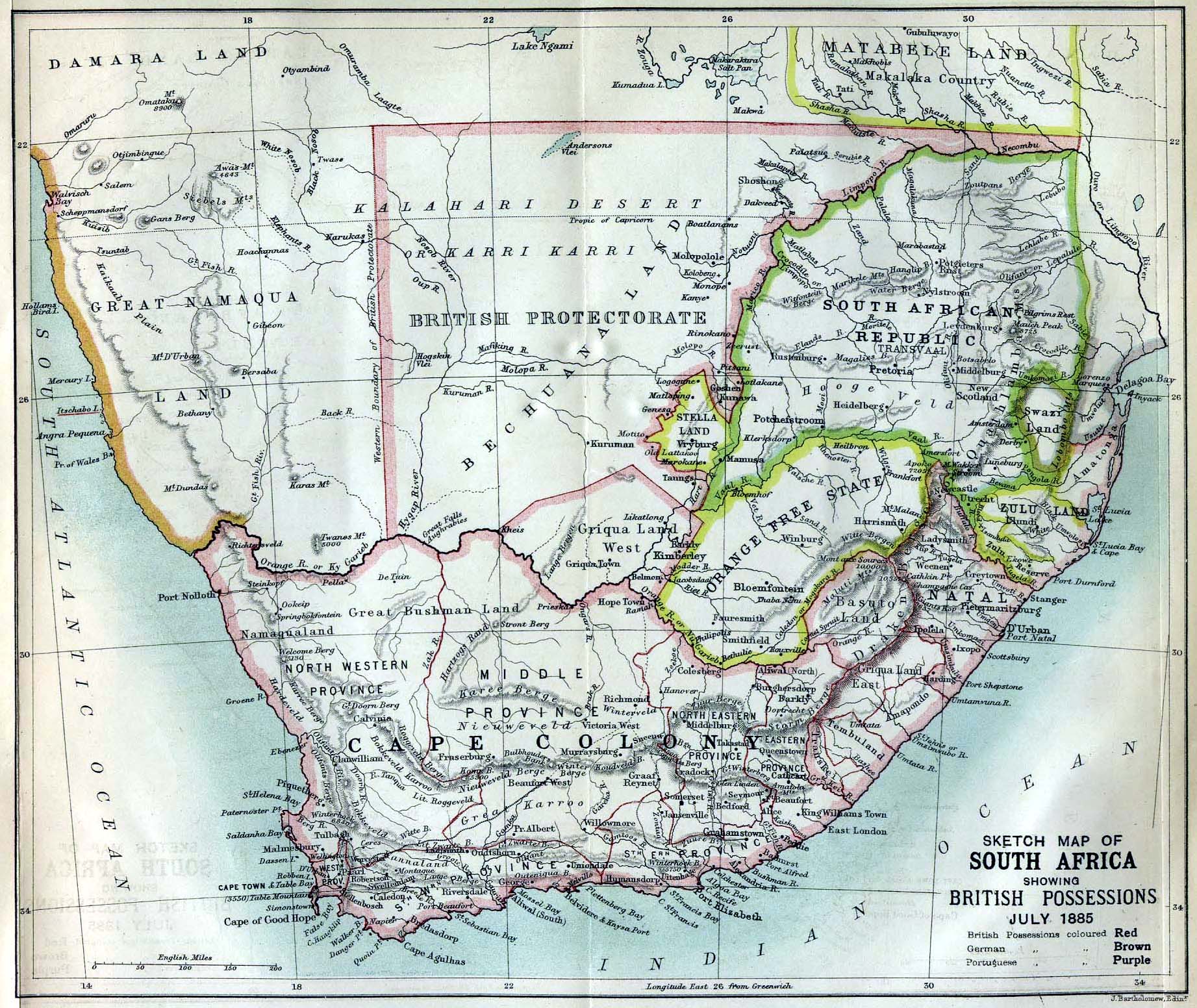 Possedimenti inglesi in Africa australe