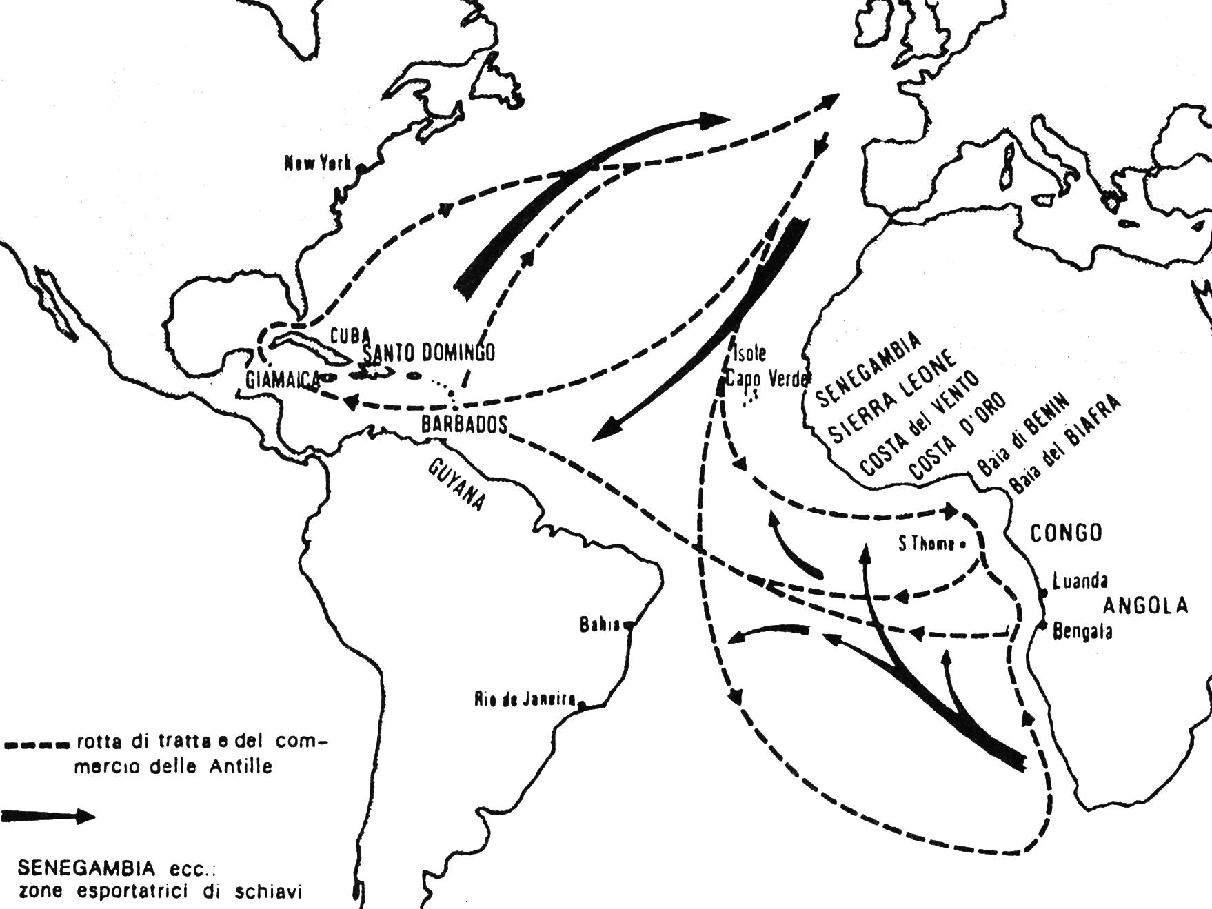 La tratta e il commercio delle Antile nel XVIII secolo